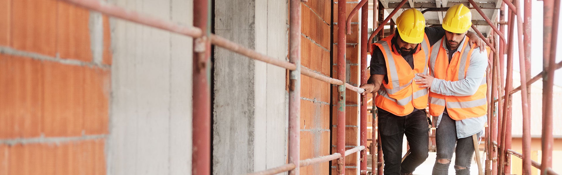 image of an injured construction worker